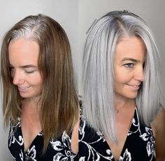 Gray Roots, Grey Hair Inspiration, Professional Hair Color, Blending Gray Hair