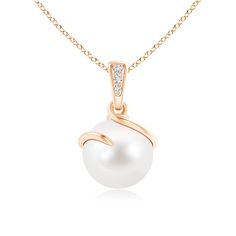 PRICES MAY VARY. Freshwater Cultured Pearl is the June birthstone and the traditional gemstone gift for the 3rd, 30th, 46th, 50th & 52nd wedding anniversaries. Renowned for its graceful sophistication and exquisite appeal, freshwater cultured pearls offer a timeless elegance that you cannot resist. They are a versatile way to enhance your look. Embellished with AA - better-quality 9mm Pearl. Crafted in lustrous 14K Rose Gold. 18 Inch Rose Gold Chain included with Pendant. The round shape represe Diamond Drop Pendant, Pearl Drop Pendant, Necklace With Diamonds, Pearl Strands Necklace, June Birthstone Jewelry, Drop Pendant Necklace, Elegant Pendant, June Birthstone, Fresh Water Pearl