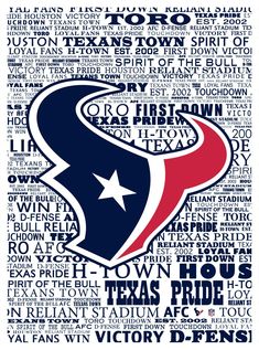 the houston texans word art print