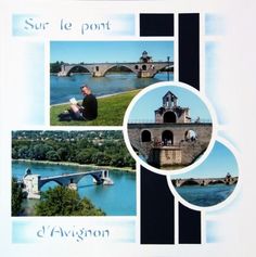 a collage of photos with the words sur le pont d'avlon on it