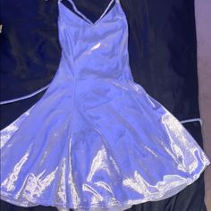 It’s A Unique Beautiful Velvet Silver Color That Is Perfect For A Dance Or Formal, Or Just A Night Out, Never Worn; Excellent Condition! Holographic Dress, Lucy In The Sky Dress, Dresses Silver, Lucy In The Sky, Neon Aesthetic, Silver Dress, Short Dress, The Sky, Silver Color