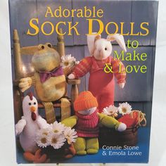 the book cover for adorable sock dolls to make and love