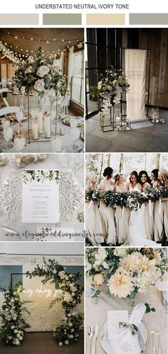 Amazing Wedding Color Palettes Inspired by EWI Floral Invitations Timeless Wedding Colors, Fall Wedding Color Palette, Wedding Color Trends, White Wedding Theme, Classic Clothing