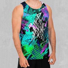 Electric Avenue Men's Tank Top | Festival Tank Top | Rave Tank Top | - Azimuth Clothing Men's Tank, Mens Tank Tops, Sunny Days, Soft Fabric, High Definition, New Product, Soft Fabrics, Polyester Fabric, Tank Top