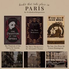 there are many different books on this page, including the title for paris and the phantom of the opera