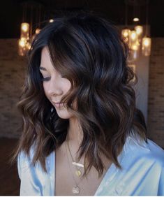 Dark Brown Hair Balayage Expresso, Pixie Bob Haircut Short, Hair Colors For Olive Skin, Brunette Shag, Light Browns, Dimensional Brunette, Black Hair Balayage, Dark Brunette Hair, Lions Mane