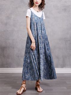 Description Product ID: DS2051234 Material: Cotton, Linen Pattern: Print Sleeve Length: Sleeveless Closure Type: Pullover Length: Above Ankle Length Style: Fashion, Casual, Bohemian Occasion: Party, Dating, Vacation Package included 1 * Dress Size Chart (Asian Size): Please allow 1-3 cm measured error. Size Length Chest One Size 107cm | 42.1 in 85cm | 33.5 in Casual Blue Sleeveless Dress, Blue Bohemian Cotton Sleeveless Dress, Blue V-neck Sleeveless Cotton Dress, Blue Printed Cotton Sundress, Sleeveless Printed Cotton Sundress, Blue Printed Sleeveless Sundress, Blue Cotton Sleeveless Beach Dress, Blue Printed Summer Sleeveless Dress, Casual Blue Sleeveless Sundress