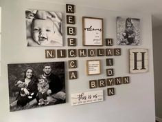 Decor your wall with picture frame 🍀 Scrabble Wall Decor, Photowall Ideas, Scrabble Wall Art, Scrabble Wall, Tile Wall Art, Family Wall, Hallway Decorating, Room Wall Decor