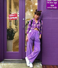 Purple Outfits, Outfits Winter, New Fashion Trends, Aesthetic Outfits, Colorful Fashion, Outfits For Teens, Look Fashion, Aesthetic Clothes