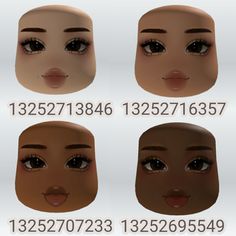 Codes For Faces, Roblox Codes For Faces, Roblox Face Codes, Brown Hair Roblox Id, Brown Hair Id, Anime Brown Hair, Roblox Face, Brown Hair Roblox, Preppy Decal