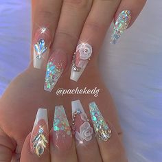 Unas acrílico Baby Boomer Nails, Nails With Design, Special Nails, Glam Nails, Uñas Acrilicas, Diamond Nails, Baby Boomer, Luxury Nails