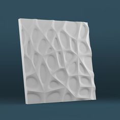 a white wall panel with wavy lines on it