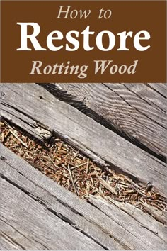 restore, wood, restore wood, how to restore wood, DIY Rotting Wood Repair, How To Repair Rotted Exterior Wood, Rotted Wood Repair, How To Fix Rotten Wood On Deck, Rotten Wood Repair Diy, Old Barnwood Ideas, Repair Rotted Wood, Old Barn Restoration, Old Barn Wood Ideas