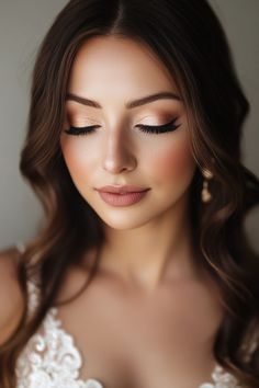 15 Breathtakingly Glam Wedding Makeup Looks You'll Love Gorgeous Wedding Makeup, Wedding Makeup Tutorial, Glam Wedding Makeup, Bridal Eye Makeup, Wedding Day Makeup, Soft Glam Makeup, Wedding Makeup Looks, Braut Make-up, Stunning Makeup