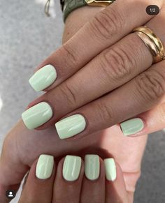 Green Pastel Nails, Nails Pastell, Green Toe Nails, Gel Acrylic Nails, Pastel Nails, Best Acrylic Nails