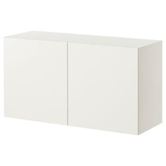 a white cabinet with two doors on the side