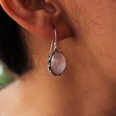 Gemstone - rose quartz Gemstone Size - 10x14 oval Metal - Sterling Silver Natural rose quartz sterling silver Earrings, Same design ring is also uploaded https://www.etsy.com/in-en/GemsNjewelrystudio/listing/752776088/rose-quartz-sterling-silver-ring-gift?utm_source=Copy&utm_medium=ListingManager&utm_campaign=Share&utm_term=so.lmsm&share_time=1600957399075 The earrings can be customized on request and the gemstone can be switched to any gemstone you want. Feel free to contact me Delicate Handmade Oval Jewelry, Natural Stones Jewelry With Rose Quartz, Rose Quartz Jewelry With Natural Stones, Dainty Oval Jewelry With Natural Stones, Dainty Oval Natural Stone Jewelry, Silver Rose Quartz Jewelry With Natural Stones, Silver Jewelry With Natural Stones In Rose Quartz, Oval Pink Sterling Silver Jewelry, Pink Oval Sterling Silver Jewelry