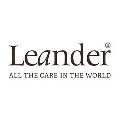 the logo for leander all the care in the world