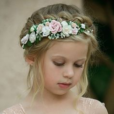 Hey, I found this really awesome Etsy listing at https://www.etsy.com/listing/773928512/blush-pink-flower-crown-flower-girl Flower Crown Flower Girl, Rustic Flower Girl Dress, Floral Headpiece Wedding, White Flower Crown, Pink Flower Crown, Flower Girl Headband, Wedding Hair Wreath, Flower Girl Crown, Flower Halo