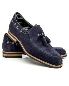 Handmade Men's Blue Round Toe Tassels Dress Shoes, Real Suede Office Shoes Upper Genuine Suede Lining soft calf leather Sole genuine leather Heel genuine leather Slip On  All hand stitch   If you have any question feel free to send us message any time Informal Dress, Mens Footwear, Male Style, Men's Shoes Accessories, Office Shoes, Fashion Man, Tassel Loafers, Only Shoes, Men's Footwear