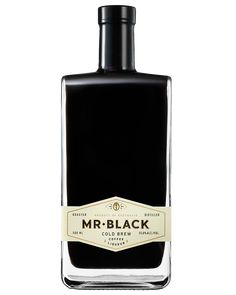 a bottle of mr black cologne on a white background