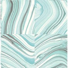 four different images of blue and white marble