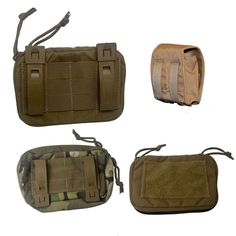 three different types of utility pouches