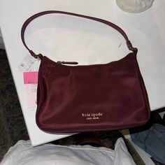 New With Tags Kate Spade Burgundy / Wine Red Shoulder Bag Purse Red Kate Spade Purse, Red Shoulder Bag, Red Purses, Burgundy Wine, Kate Spade Purse, Kate Spade Bags, Wine Red, Red Purple, Color Purple