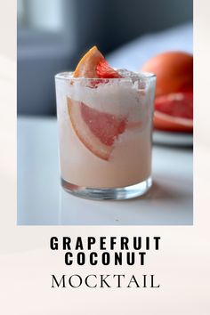 This super delicious Grapefruit Coconut Mocktail is the perfect, not-too-sweet alcohol-free refresher for any occasion. Mock Cocktails, Easy Recipes To Try, New Foods To Try, Alcohol Free Drinks, Non Alcoholic Cocktails, Pineapple Coconut