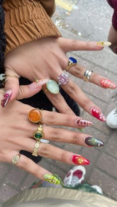 Funky Jewelry, Manicure Y Pedicure, Jewelry Lookbook, Funky Nails, 가을 패션, Dream Jewelry, Pretty Jewellery, Swag Nails, How To Do Nails