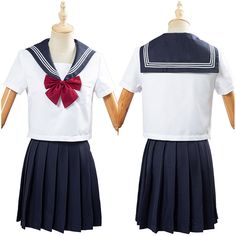 Summer Navy Sailor Suit Cosplay Top Skirt Outfit JK High School Uniform Class Uniform Students Clothing Material：Schutter Fabric Package included:Necktie + Skirt + Sock*2 + Top Cotton School Uniform Mini Skirt, Blue Pleated School Uniform Skirt, High Waist School Uniform Mini Skirt, Sailor School Uniform, Necktie Skirt, Top Skirt Outfit, Japanese Elementary School Uniform, School Uniform Dress, High School Uniform