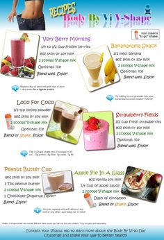 a poster with pictures of different foods and drinks on it's side, including milkshakes