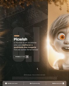 an image of a child with orange eyes on the web page for plowish