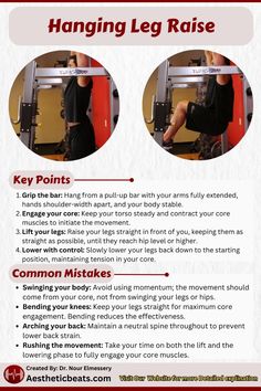 a poster with instructions for how to use the leg raise exercise machine, which is also used