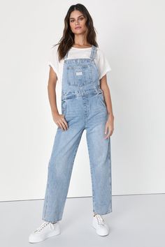 Levi's Vintage Overalls - Vintage Overalls - Medium Wash Overalls - Lulus High Waisted Overalls, Levis Overalls, Overalls Blue, Cute Overalls, Vintage Overalls, Casual Outfits For Moms, Lulu Fashion