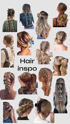 #hairinspo #hairstyles #hair Volleyball Hair, Preppy Hairstyles, Hairstyle Examples, Sport Hair, Beach Hairstyles For Long Hair, Cute Simple Hairstyles, Hair Hoco, Hairdos For Curly Hair, Blonde Hair Inspiration