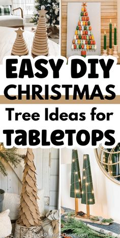 easy diy christmas tree ideas for tabletop