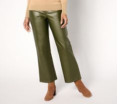 Permission to get a little (or a lot) rebellious. These coated twill pants are unexpected, incredibly stylish addition to a powerful work or weekend wardrobe. From Belle by Kim Gravel. Kim Gravel, Black Olive, Weekend Wardrobe, Twill Pants, Wide Leg Pant, Wide Leg Pants, Wide Leg, Wardrobe, The Originals