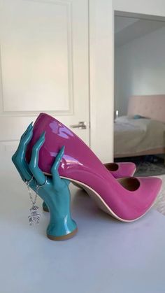 Weird Heels, Strange Shoes, Crazy High Heels, Unique High Heels, Crazy Heels, Fancy Shoes, Shoe Inspo