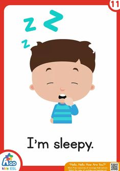 i'm sleepy book with an image of a boy