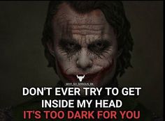 Joker Quote, Deep Meaningful Quotes, Inside My Head, Villain Quote, Heath Ledger Joker, Joker Pics, Joker Quotes