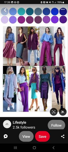 Different Shades Of Purple Outfit, Raspberry Jacket Outfit, Complementary Outfits Color Schemes, Cool Winter Color Palette Outfit Ideas, Winter Colour Combinations Clothes, Complentary Color Outfits, Deep Winter Spring Capsule, Dark Purple Pants Outfit Work, Deep Winter Color Palette Summer Outfits