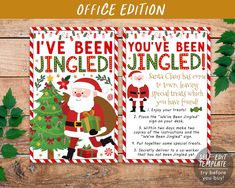 two christmas cards with the words i've been you've been jungled