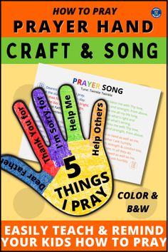 a poster with the words 5 things i pray and how to pray on it in different colors