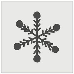 a snowflake that is black and white on a gray background with the words winter written below it