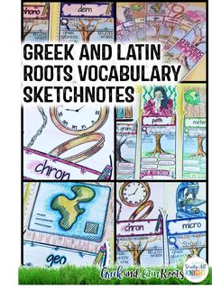 greek and latin roots vocably sketch notes for kids to practice their writing skills