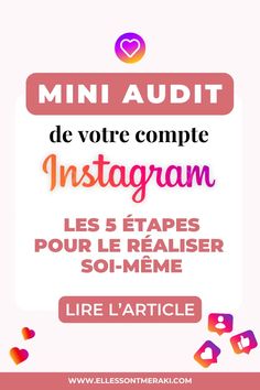 an instagram ad with the words,'mini auti de votre comple ins