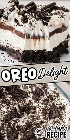 the oreo delight dessert is ready to be eaten