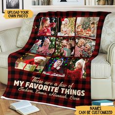 this is an image of a christmas photo blanket