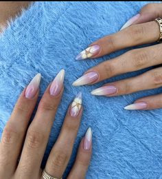 Pretty Gel Nails, Almond Acrylic Nails, Nails Only, Nail Forms, Nail Jewelry, Yellow Nails, Dream Nails, Fire Nails, Pretty Acrylic Nails